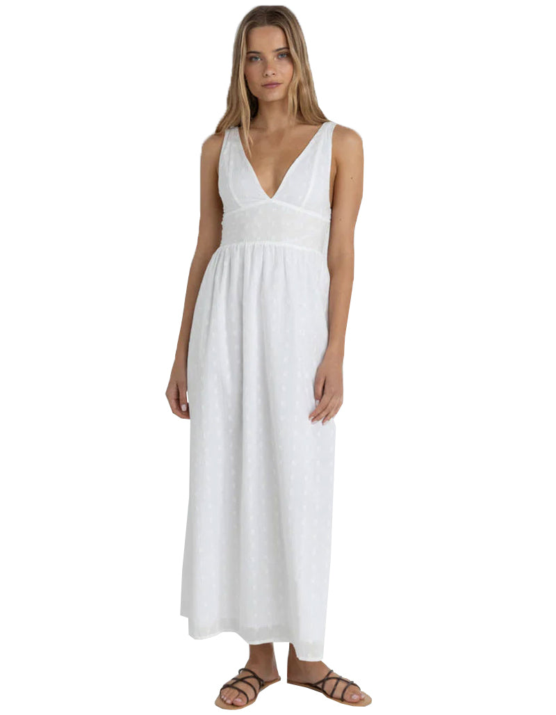 RHYTHM MIRAGE MAXI DRESS WHT-WHITE 1XS