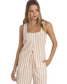 RHYTHM TIDE STRIPE LONG  VEST NAT-NATURAL 2S