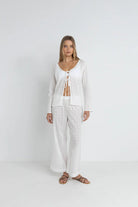 RHYTHM MIRAGE LONG SLEEVE TOP WHT-WHITE 1XS