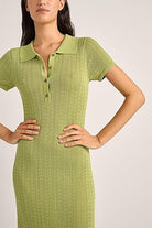 RHYTHM OJAI POINTELLE MIDI DRESS OLI-OLIVE 4L