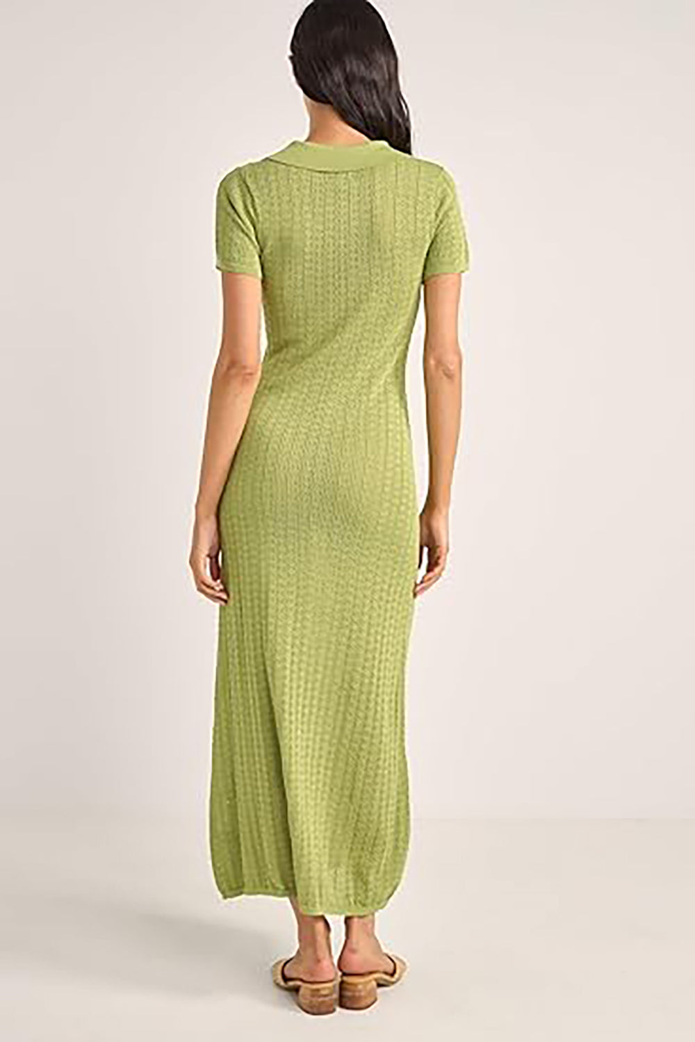 RHYTHM OJAI POINTELLE MIDI DRESS OLI-OLIVE 2S
