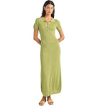 RHYTHM OJAI POINTELLE MIDI DRESS OLI-OLIVE 4L