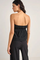 RHYTHM POSIE GATHERED TOP BLK-BLACK 2S