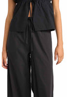 RHYTHM POSIE GATHERED PANTS BLK-BLACK 08