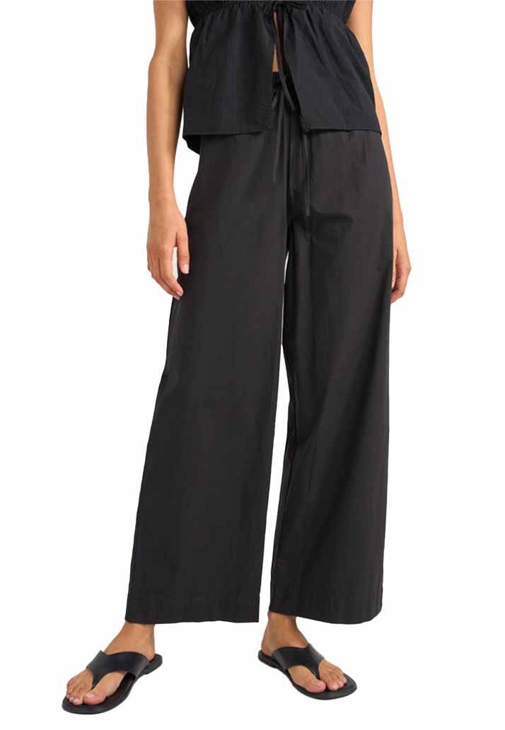 RHYTHM POSIE GATHERED PANTS BLK-BLACK 06