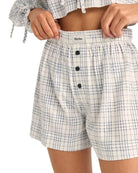 RHYTHM DESI PLAID BOXER SHORTS BLU-BLUE 08