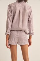 RHYTHM ZEPHYR STRIPE BEACH  SHORT CHO-CHOCOLATE 2S