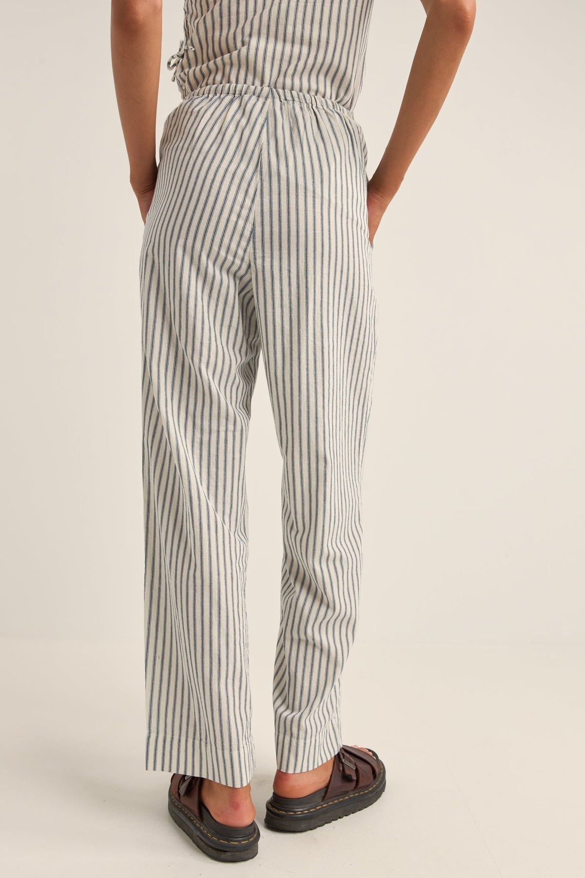 RHYTHM FRANKIE ELASTIC PANT NAV-NAVY STRIPE 2S