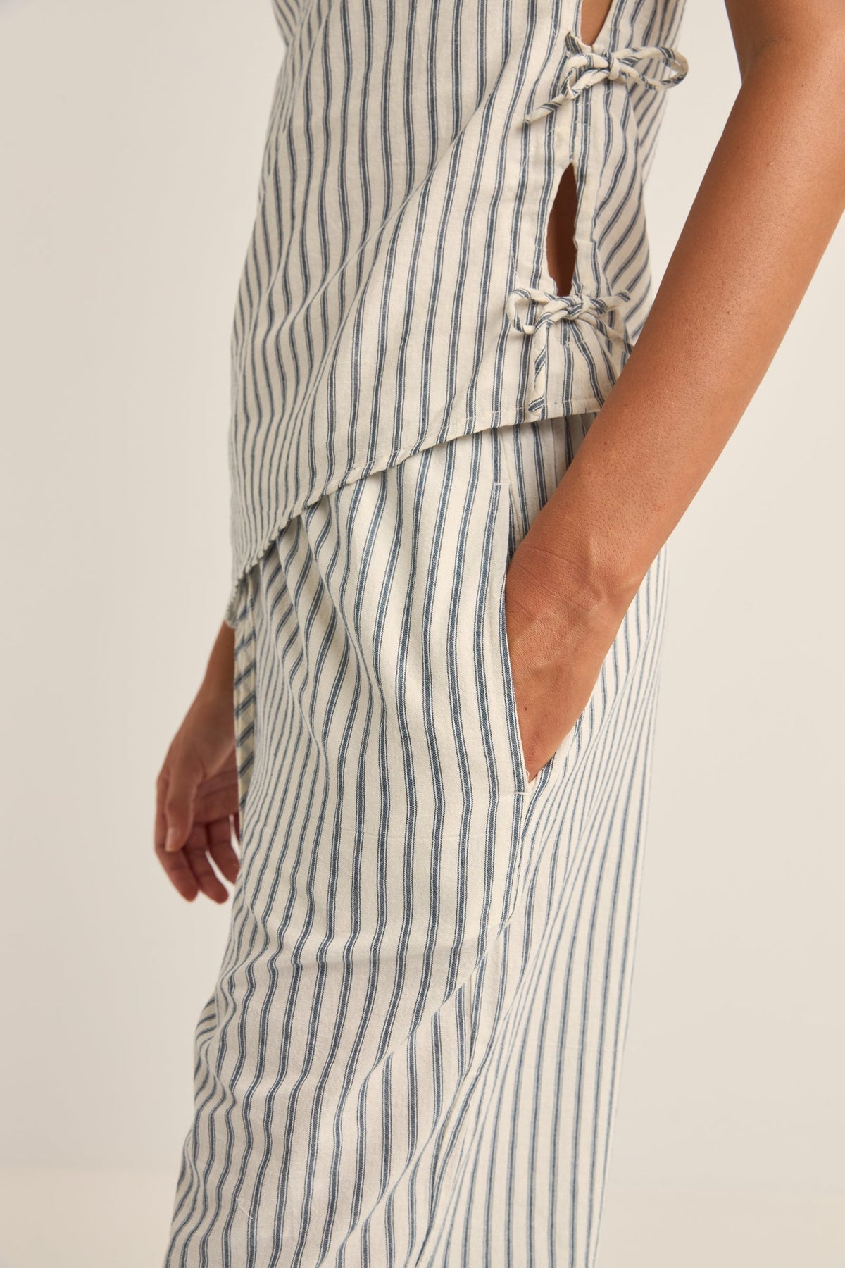 RHYTHM FRANKIE ELASTIC PANT NAV-NAVY STRIPE 4L