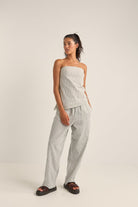 RHYTHM FRANKIE ELASTIC PANT NAV-NAVY STRIPE 3M