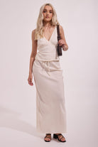 Rhythm Bias Cut Maxi Skirt CRE-CREAM L