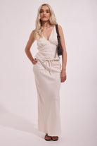 Rhythm Bias Cut Maxi Skirt CRE-CREAM XS