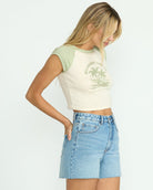 BILLABONG PARADISE RAGLAN SS KNT GFM0-PISTACHIO S