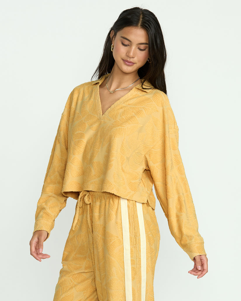 BILLABONG SUN PALM TERRY P/O FLC YGY0-WHEAT M