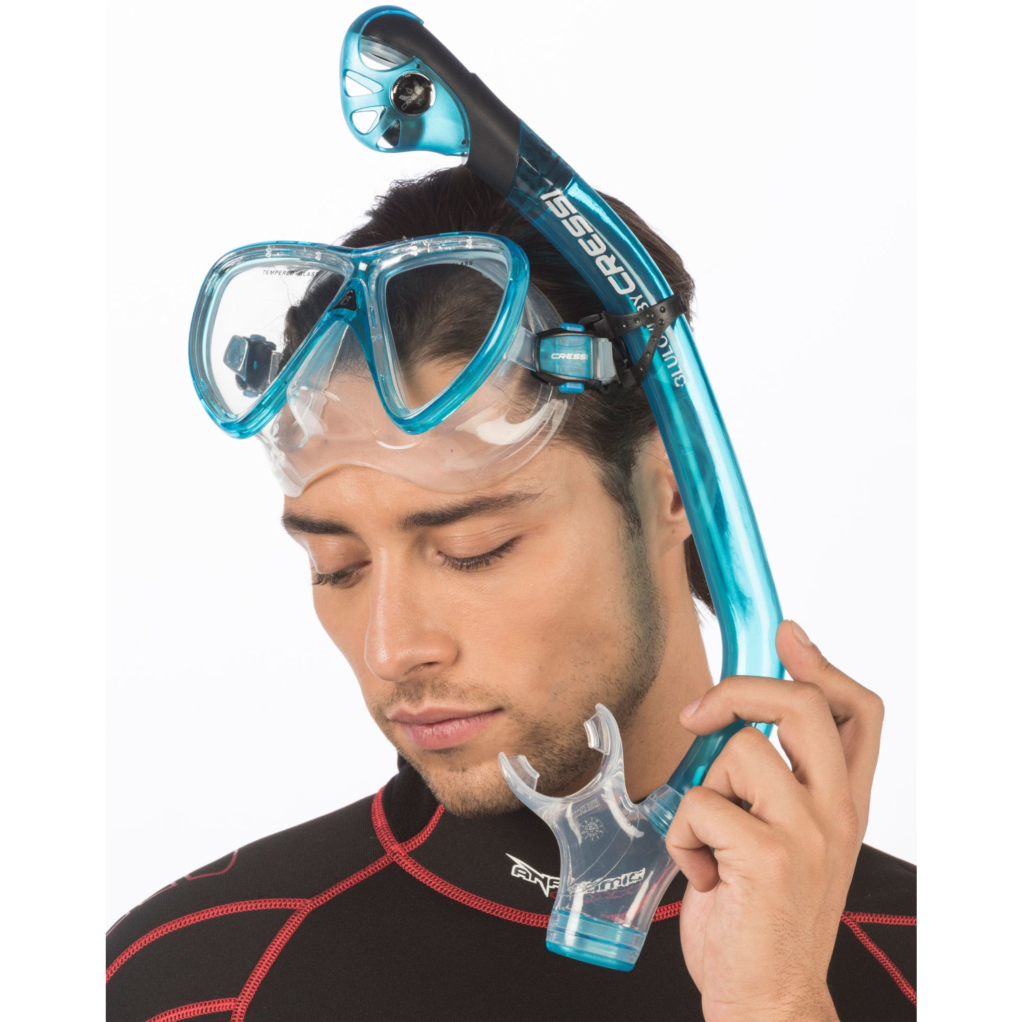Cressi Bonete Pro Dry Set TranslucentAquamarine S/M