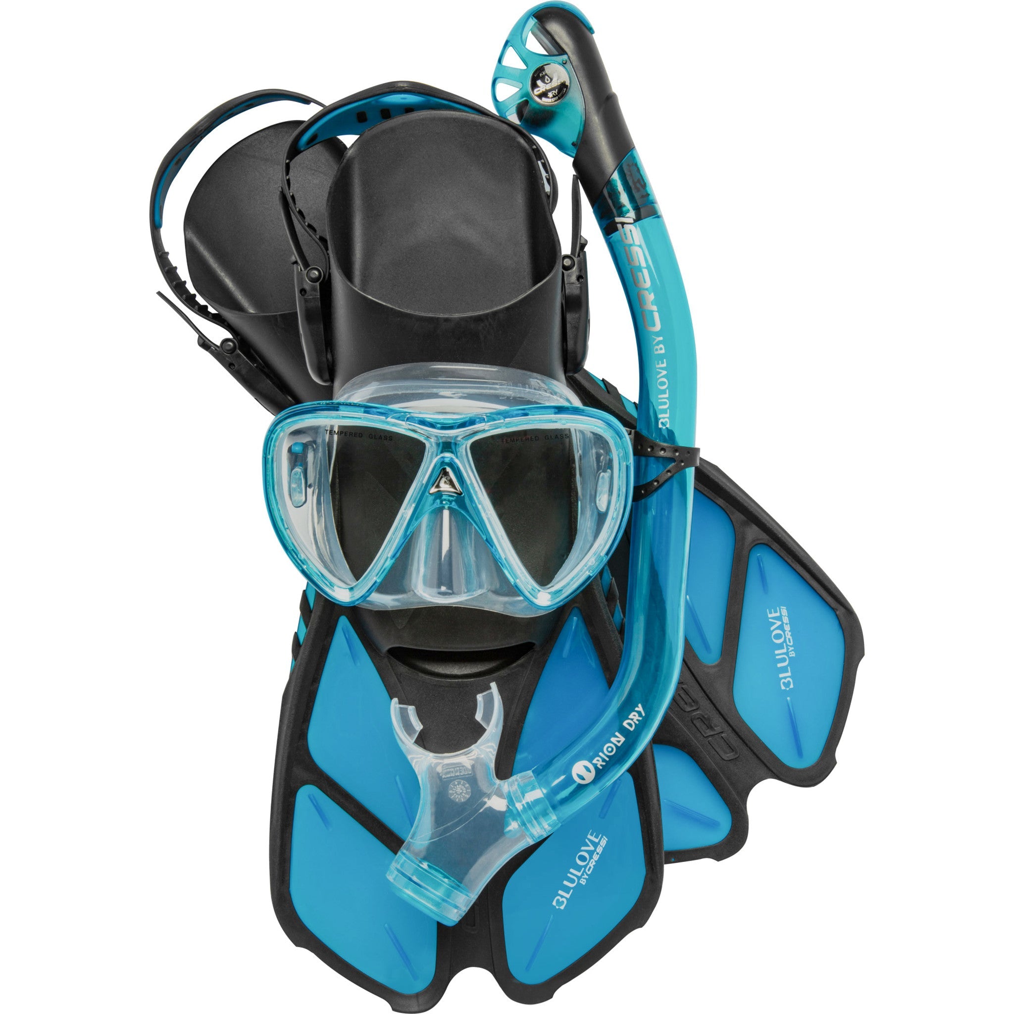Cressi Bonete Pro Dry Set TranslucentAquamarine L/XL