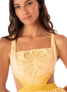 Maaji Boho Sunrise Canary maxi Dress CANARY M