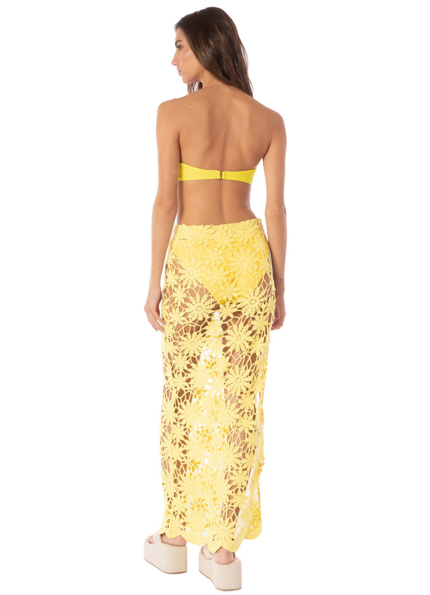 MAAJI Tano Crochet Skirt Yellow L