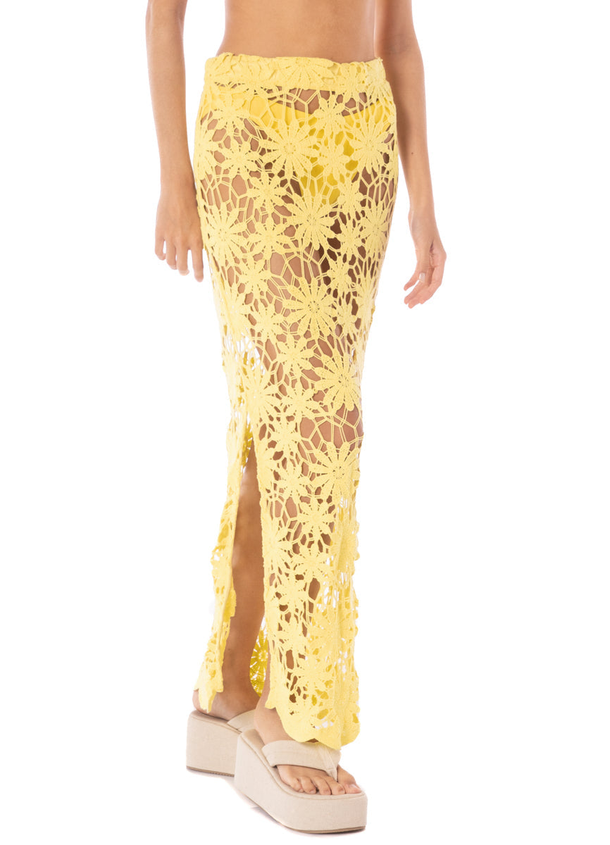 MAAJI Tano Crochet Skirt Yellow L
