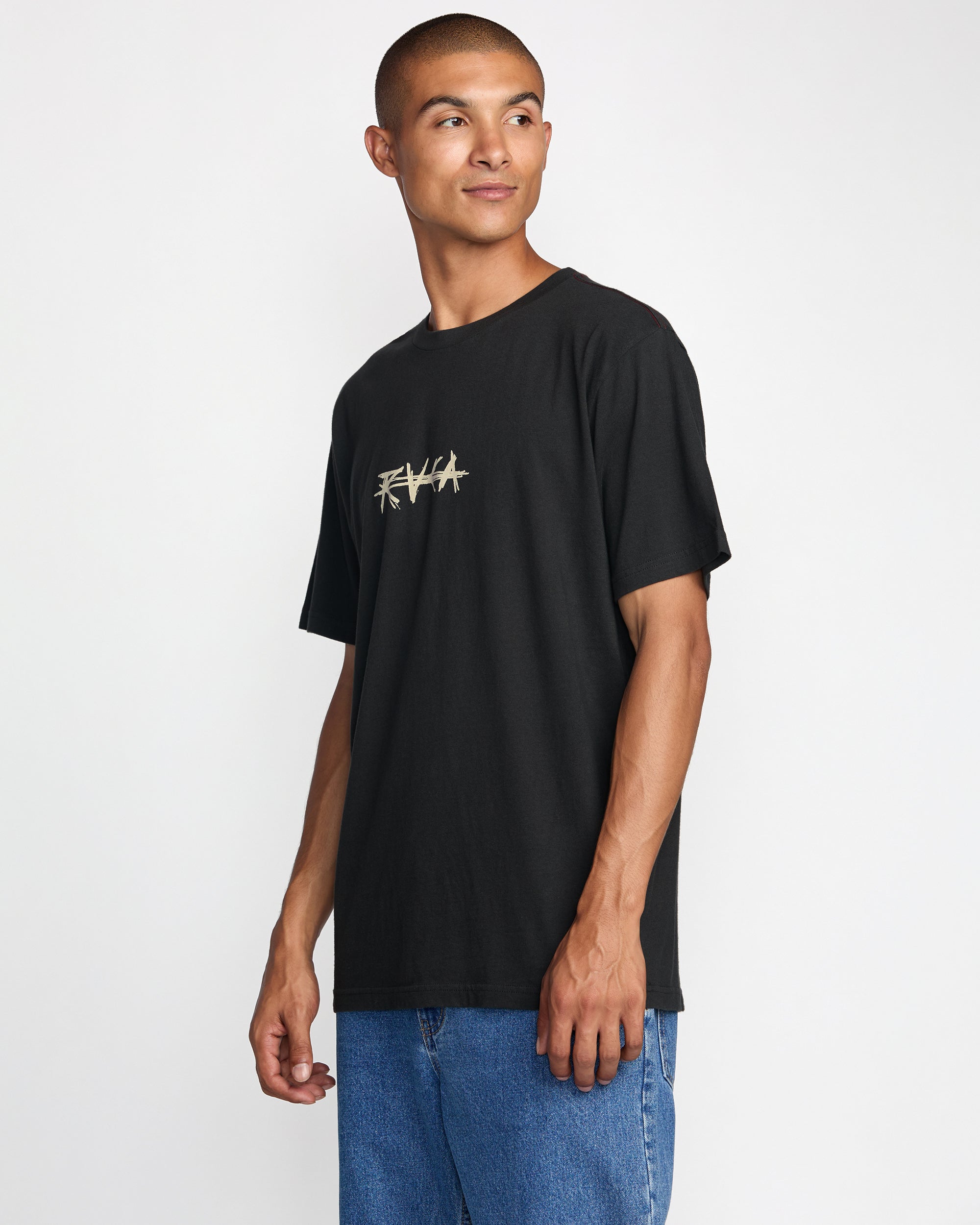 RVCA CROSSED PALMS SS PTK-PIRATE BLACK XL