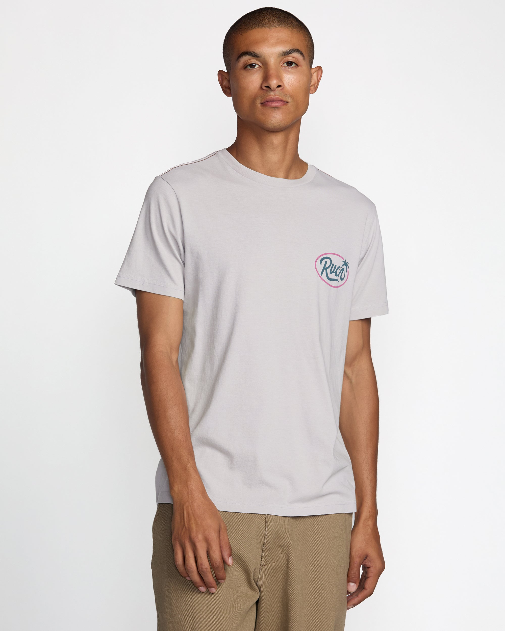RVCA FROND SCRIPT SS LIL-LILAC XL