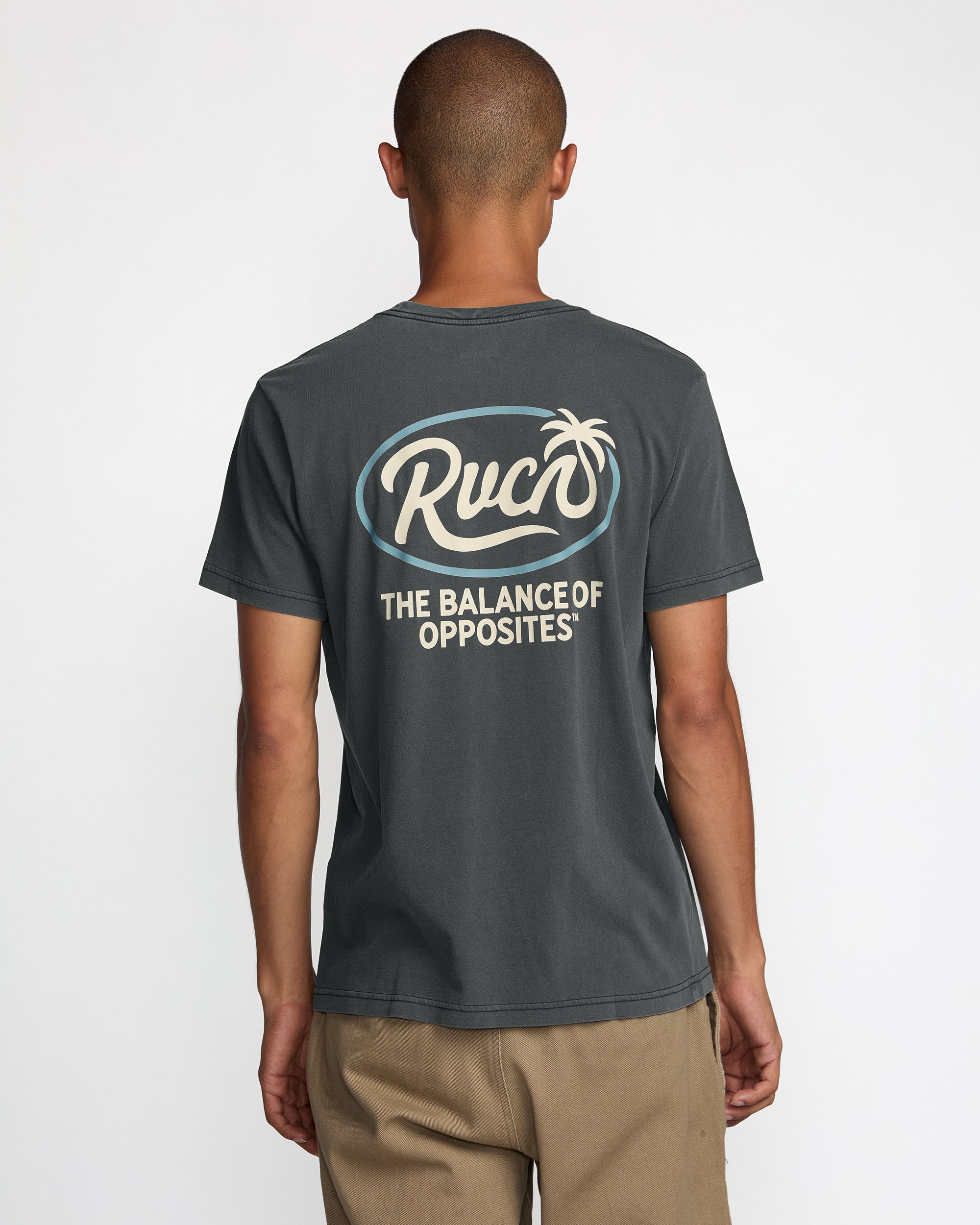 RVCA FROND SCRIPT SS PTK-PIRATE BLACK L