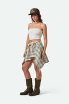 BRIXTON CRINKLE TUBE TOP OFF WHITE M