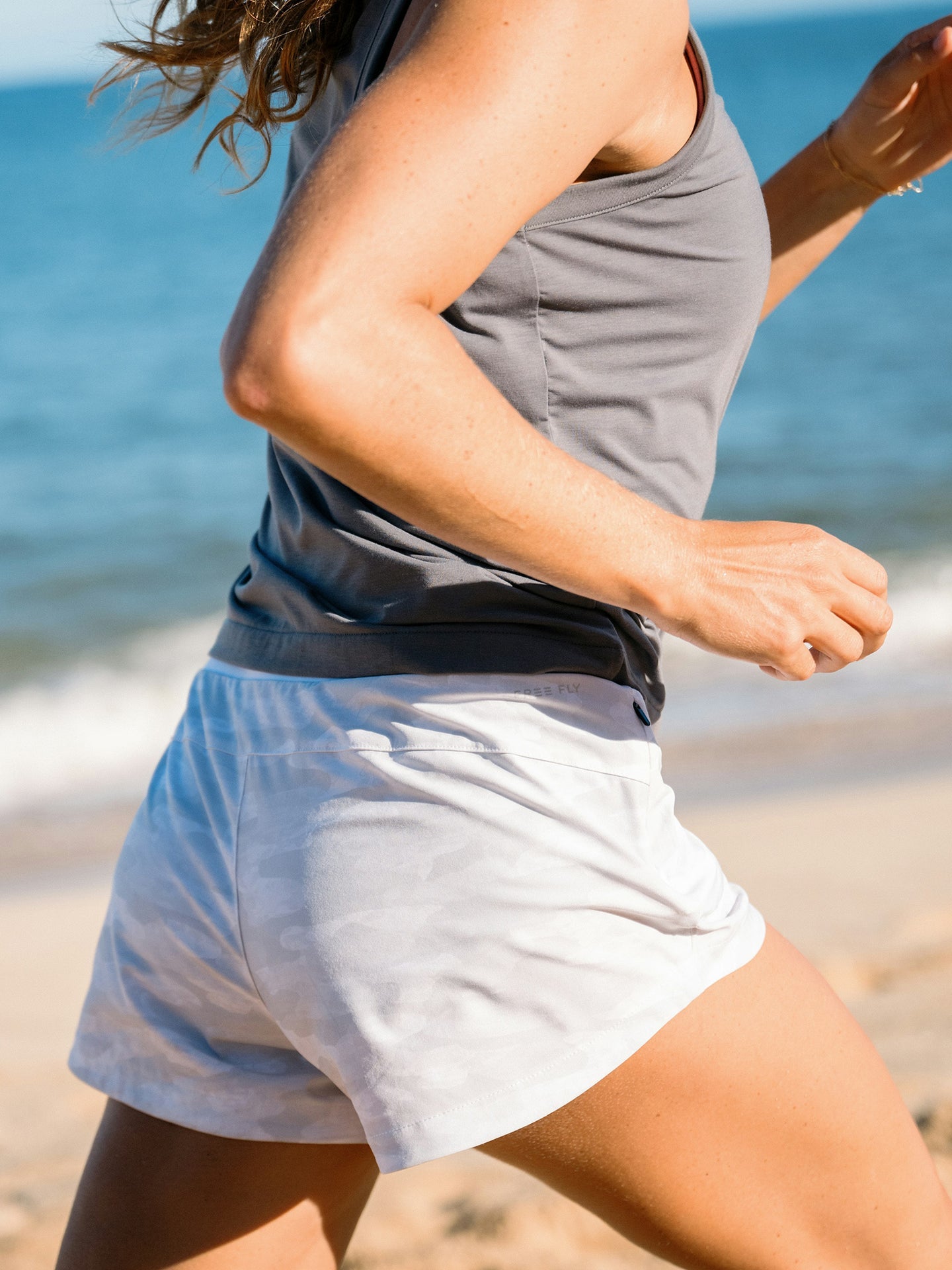 Free Fly Bamboo-Lined 3in Active Breeze Short SeaSmokeCamo L