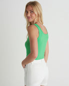 Hurley Three Days Scoop Crop Tank IslandGreen M