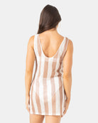 ROXY CROCHET STRIPE COVER UP NNN-NEUTRAL COMBO XS