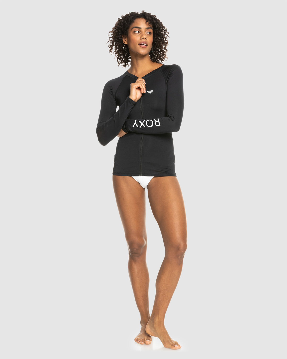 【 ROXY 】 Roxy New Essentials LS Zipped Lycra | Island Water Sports