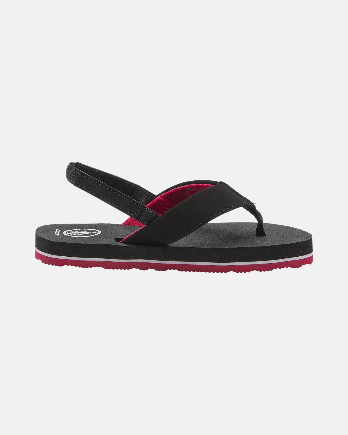Volcom Victor Little Youth Boys Sandal BRD-Black-Red 10 C