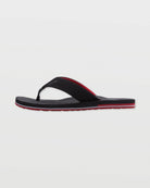 Volcom Victor Big Youth Boys Sandal BRD-Black-Red 4 Y