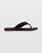 Volcom Victor Big Youth Boys Sandal BRD-Black-Red 2 Y