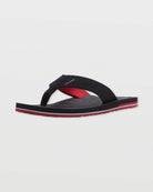 Volcom Victor Big Youth Boys Sandal BRD-Black-Red 3 Y