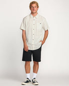 Billabong All Day Stripe SS Woven  OFW-OFF WHITE L