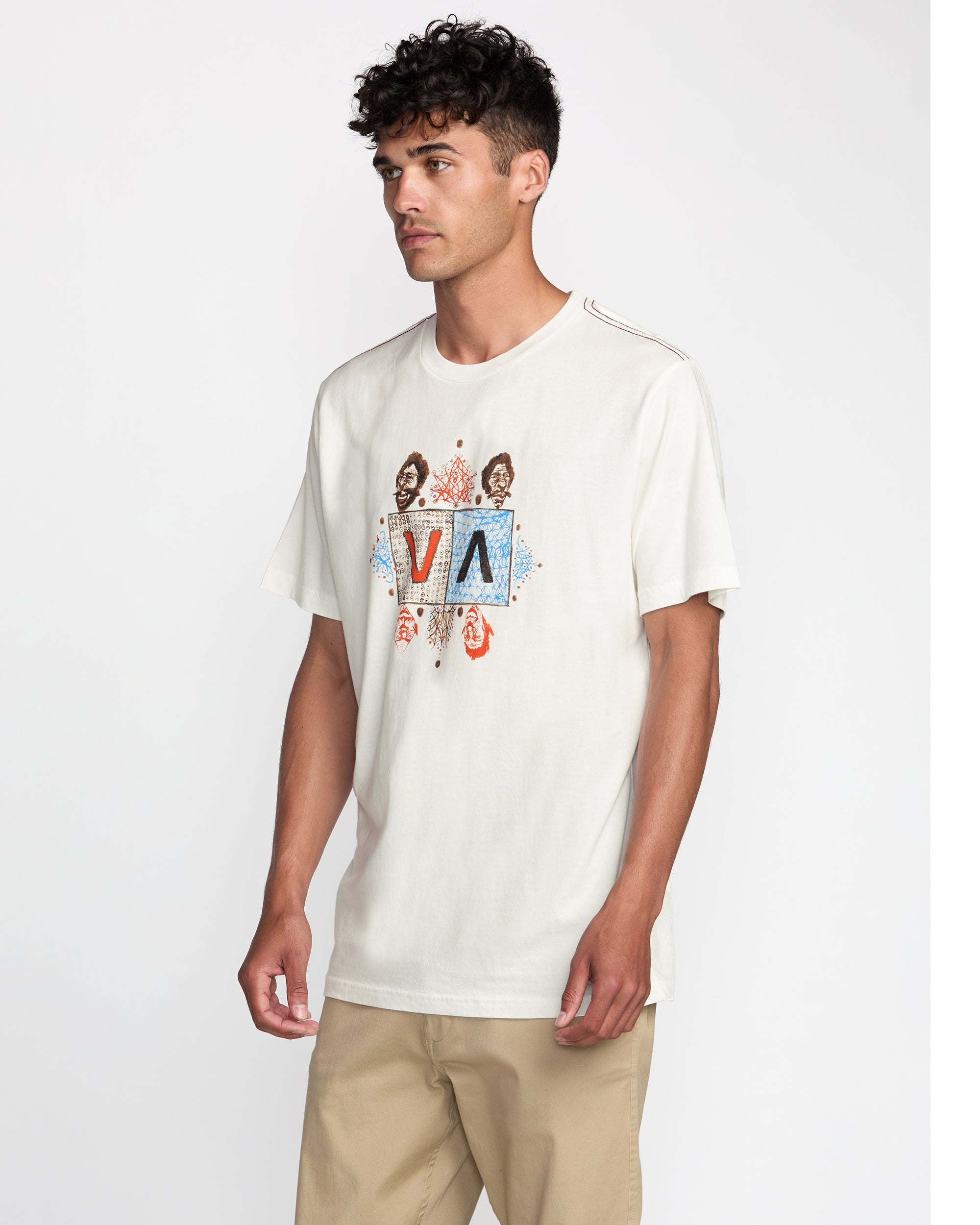 RVCA JACOB BALANCE SS ANW-ANTIQUE WHITE L