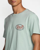 RVCA FROND SCRIPT SS BN4-BLUE HAZE L