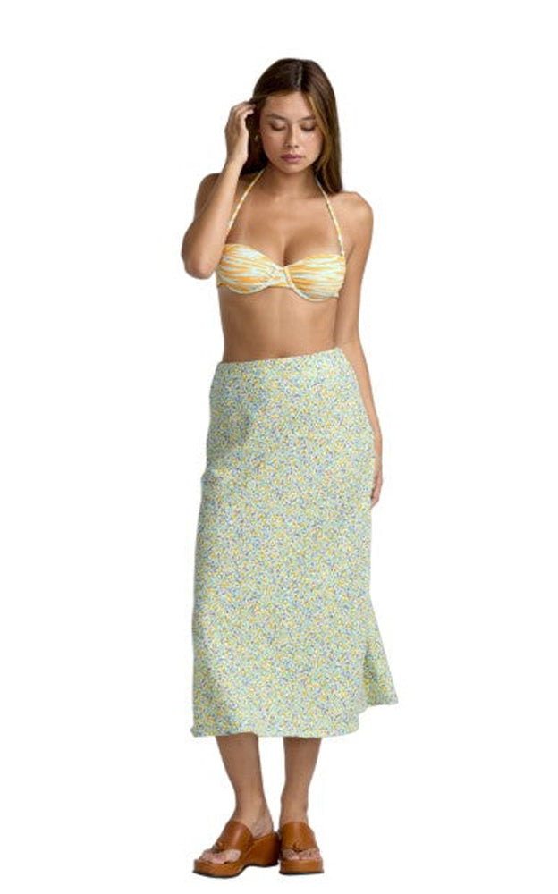 RVCA ANNIKA MIDI SKIRT BRB-BLUE BIRD XS
