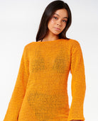 RIP CURL NEON ISLES L/S CROCHET DRESS 3473 S