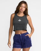 RVCA FLOW TANK WAA-WASHED BLACK M