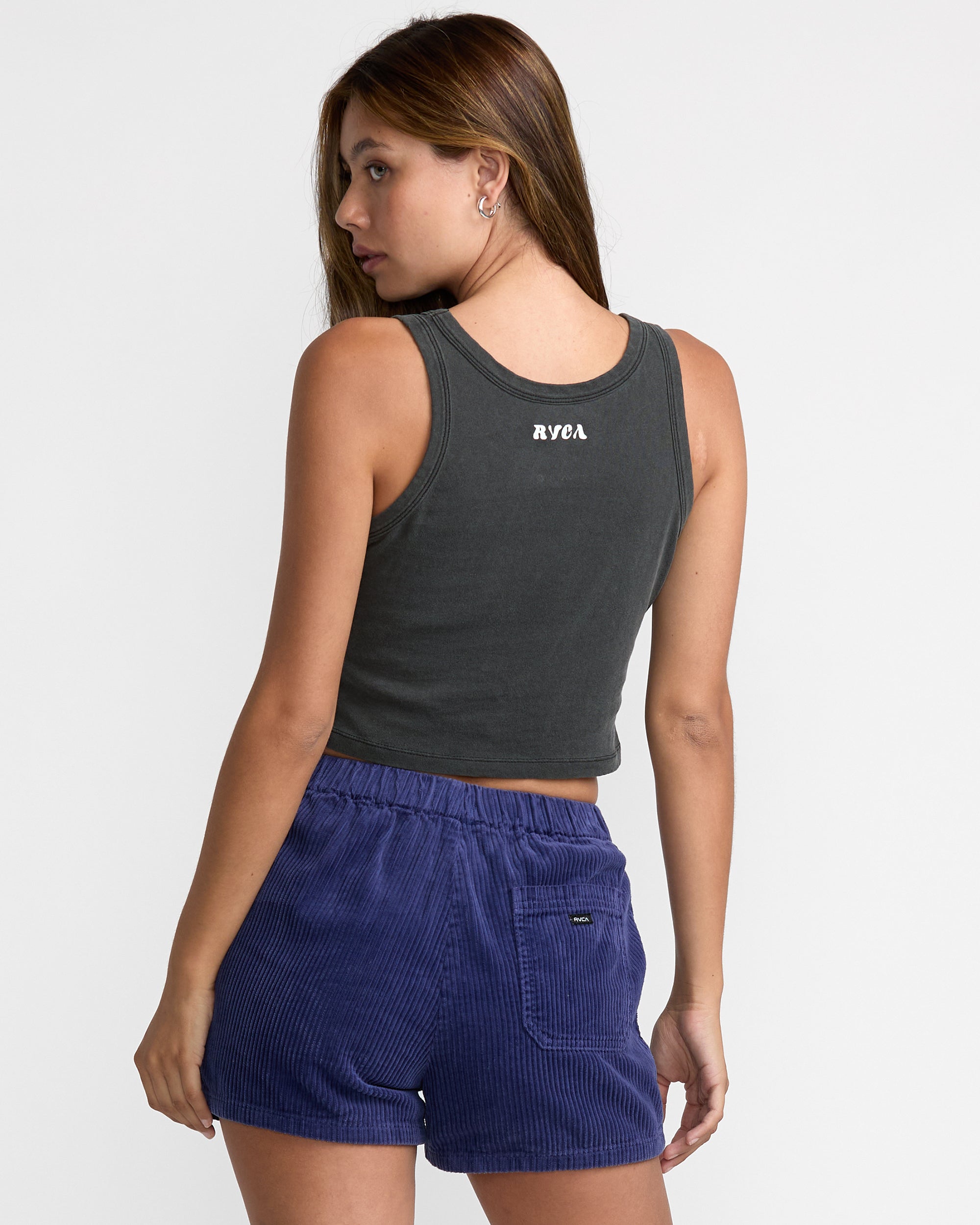 RVCA FLOW TANK WAA-WASHED BLACK S