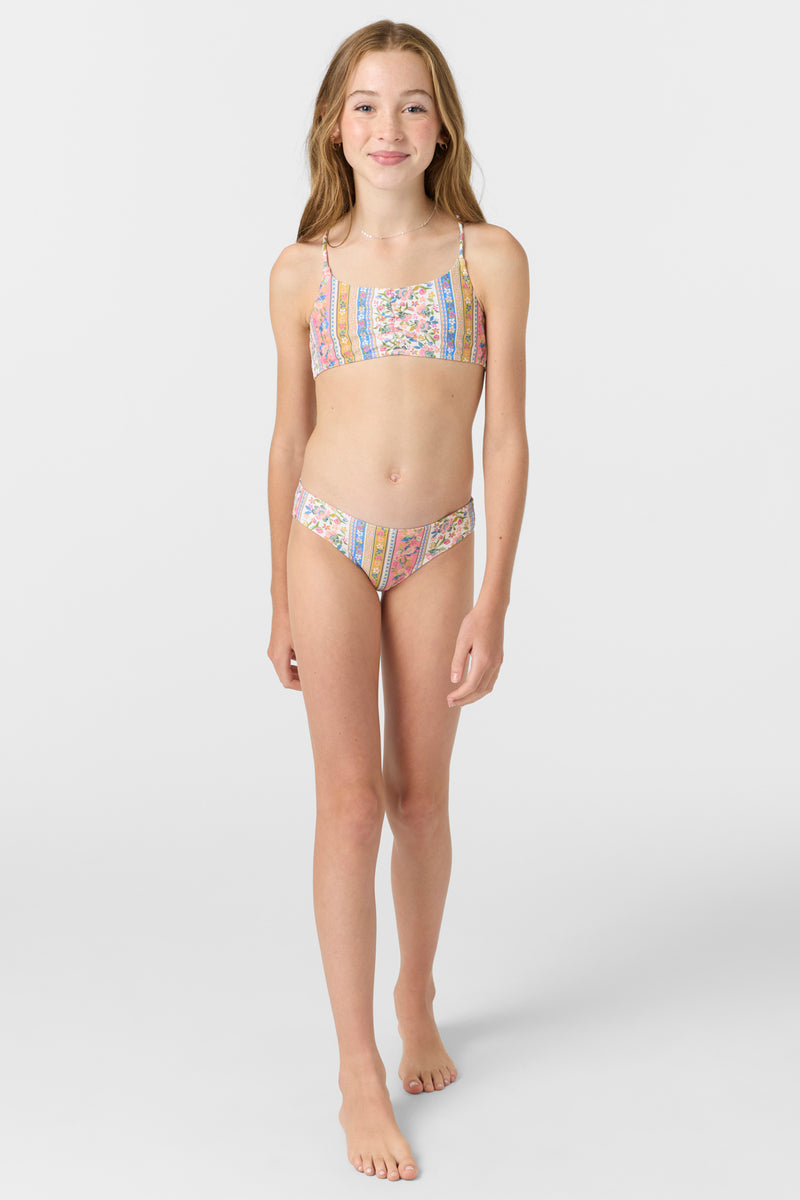 O'NEILL CORA FLORAL RUCHED BRALETTE SET MUL 10