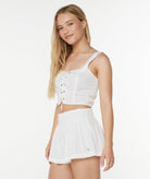 ROXY HAZEL LACE UP-EYELET WBK0 L