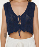 Roxy Beach Bound Crochet Vest BSR XS