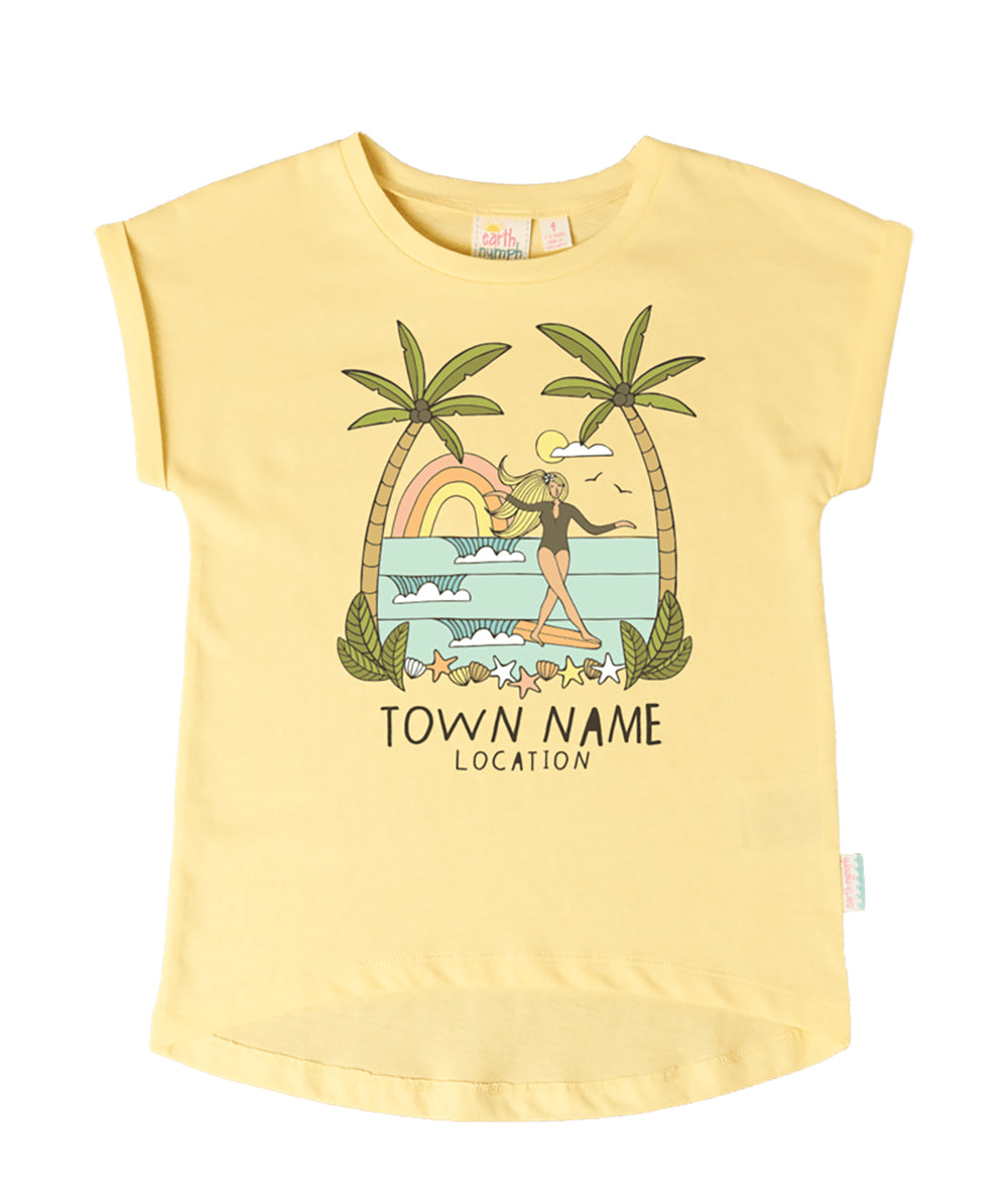 TANK STREAM GIRLS T - SUNSET SURFER YELLOW-DELRAY 4