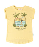 TANK STREAM GIRLS T - SUNSET SURFER Yellow-DFB 0