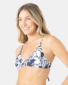 Roxy Oceanside Athletic Tri Bikini Top MDI S