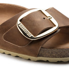 Birkenstock Madrid Big Buckle Womens Sandal Oiled Leather-Cognac 9