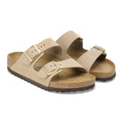 Birkenstock Arizona Soft Footbed Womens Sandal Nubuck-Sandcastle 7